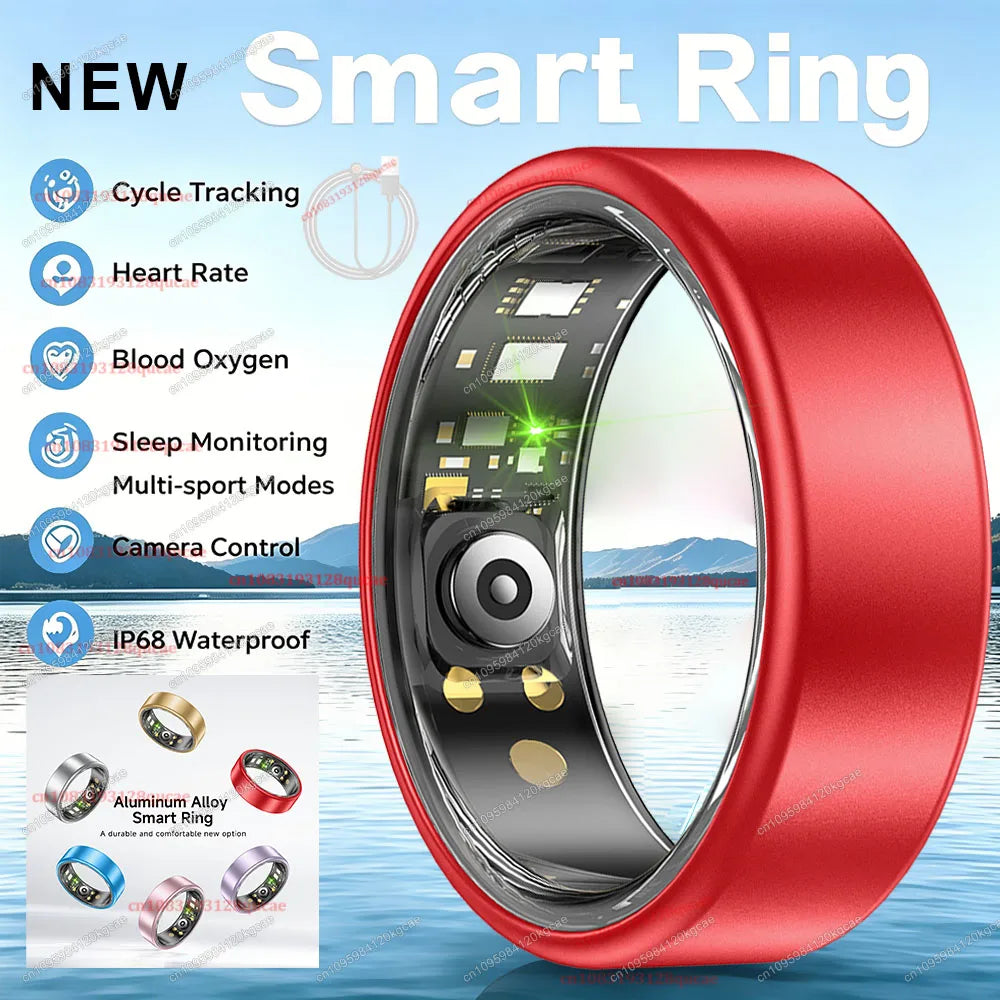 2026 Upgraded Smart Ring - Real-Time Health Tracker Ring, Heart Rate, Blood Pressure, Blood Oxygen, Steps, Exercise and Fitness, Sleep, Multiple Scenarios, Activity Tracker Rings, Ideal Thanksgiving/Valentine'S Day/Christmas