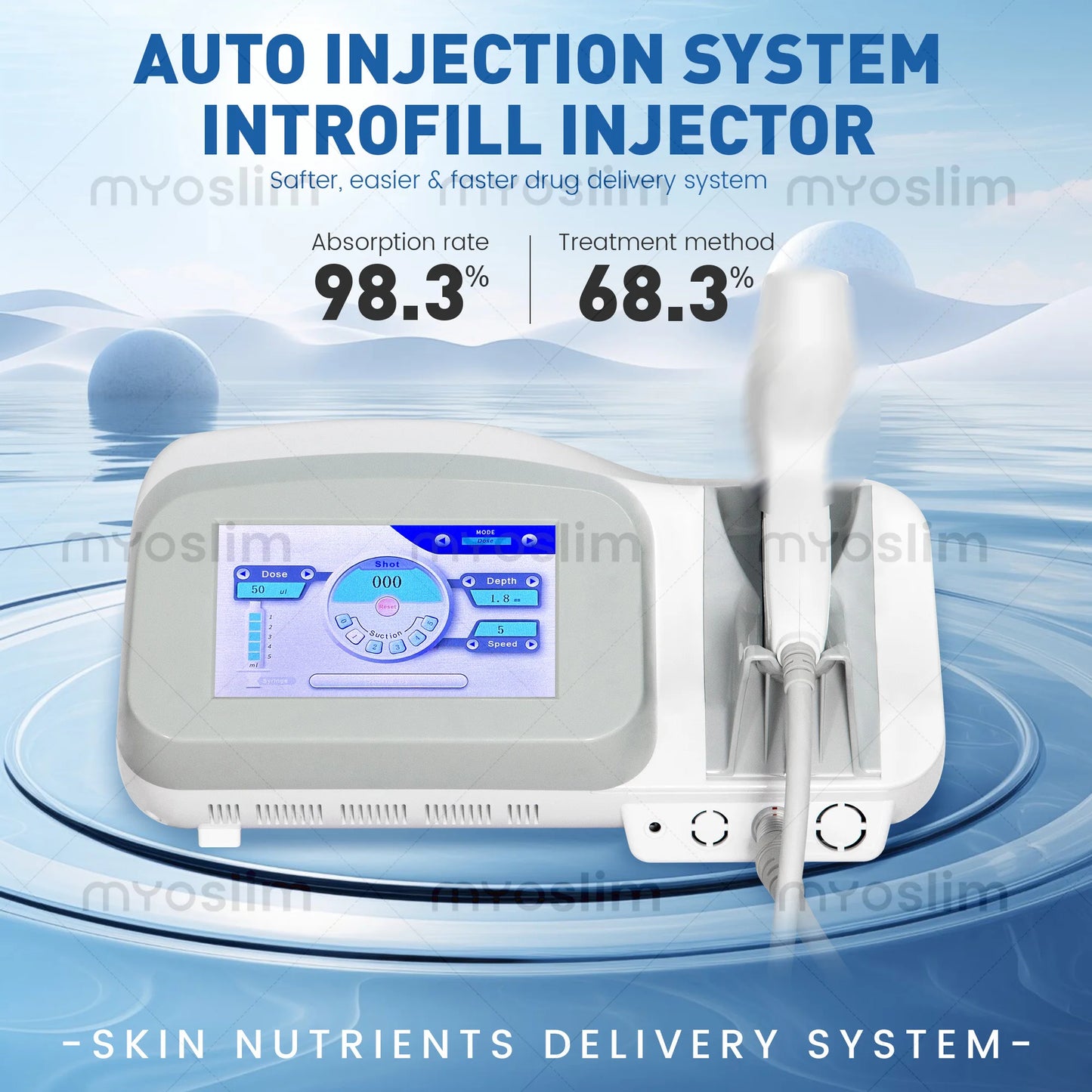 New Water Machine Hydrating Whitening Freckle-Removing RF Nutrition Introduction Photon Rejuvenation Negative Pressure Painless