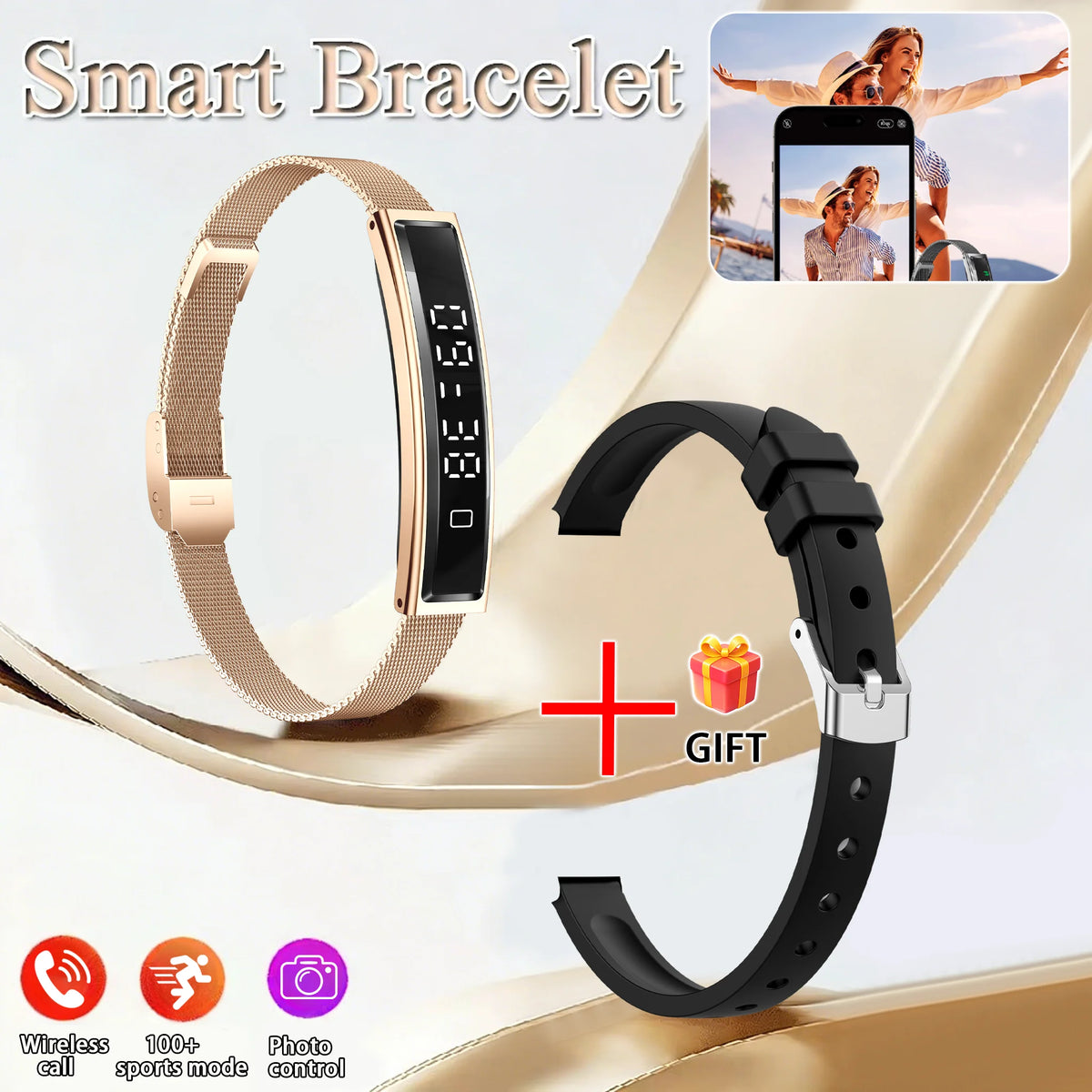 Smart Fitness Bracelet With Heart Rate Monitor And Activity Tracking