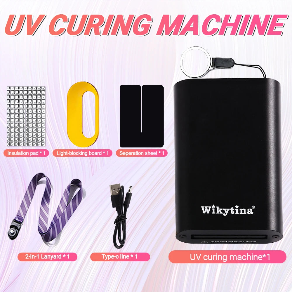WIKYTINA Professional UV Light Hair Extension Kit - Complete Tool Set with UV Glue Remover Machine UV Hair Extension Machine