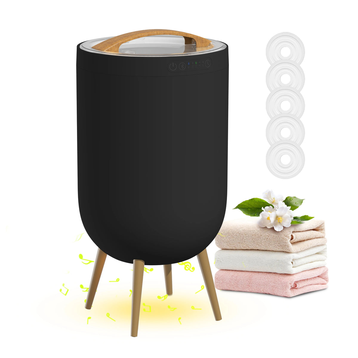 Bluetooth Towel Warmer Bucket With RGB Light And Aroma Slot