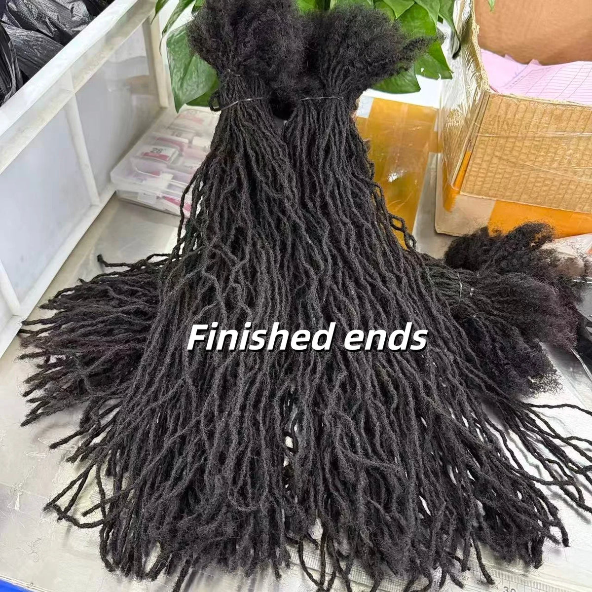NABI Handmade Kinky Curly Human Hair Sisterlocks Micro Loc Extensions