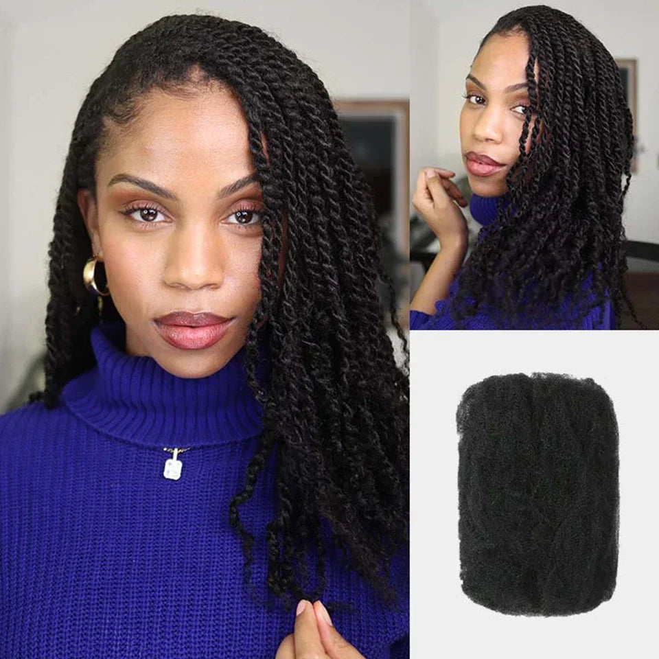Debut Afro Kinky Bulk Human Hair for Natural Braiding Styles