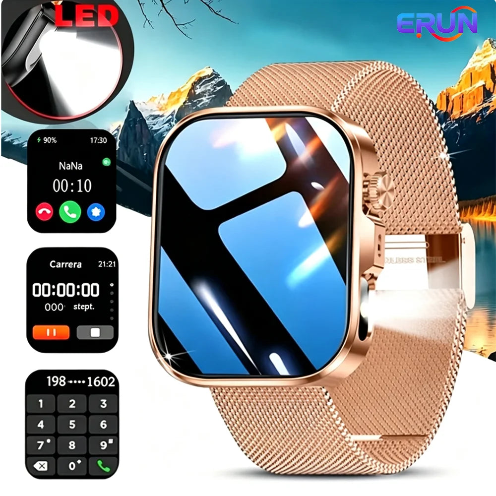 ERUN Full Touch Smartwatch With Wireless Calling And Fitness Tracking