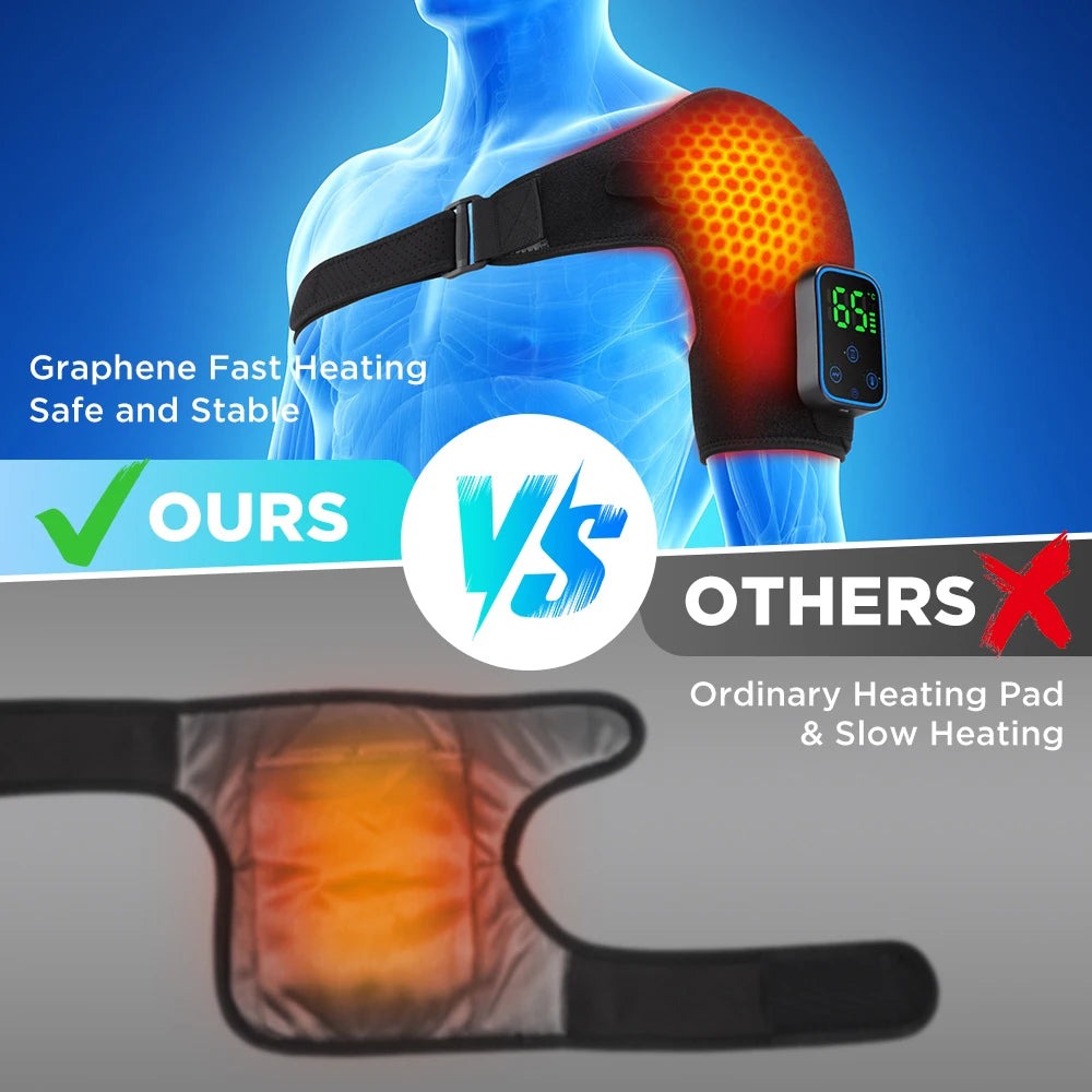 AFDEAL App Controlled Heated Shoulder Wrap With Vibration Massage