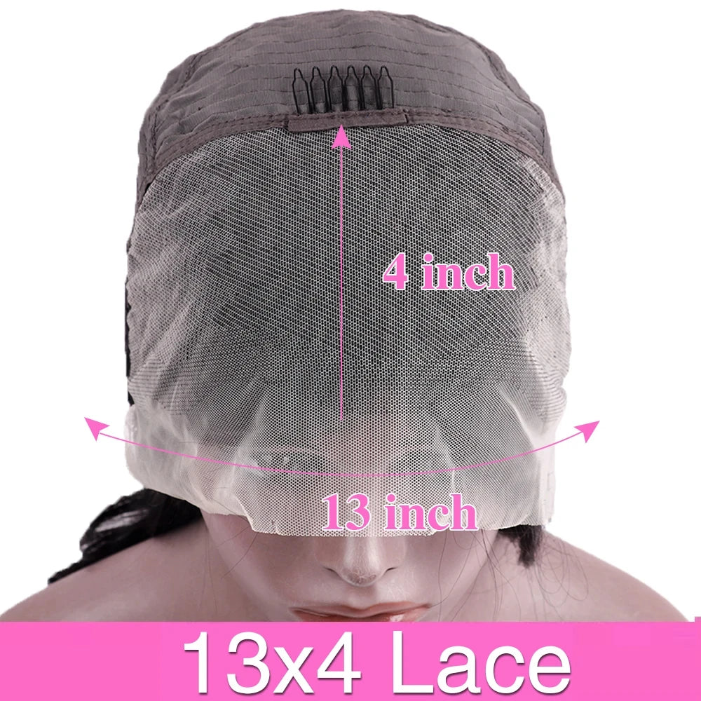 13X6 HD Lace Frontal Wig Bone Straight Human Hair 360 Full Lace 40 Inch Wig 220 Density Brazilian Hair Wig Can Be Dyed Any Color