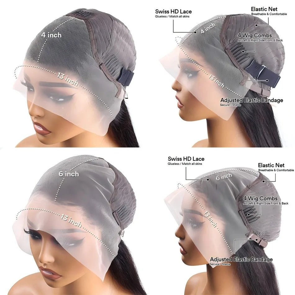 13X6 Hd Lace Frontal Wigs 99J Burgundy 250 Density Deep Wave Human Hair Wigs 100% Human Hair For Women Pre Plucked Brazilian Wig