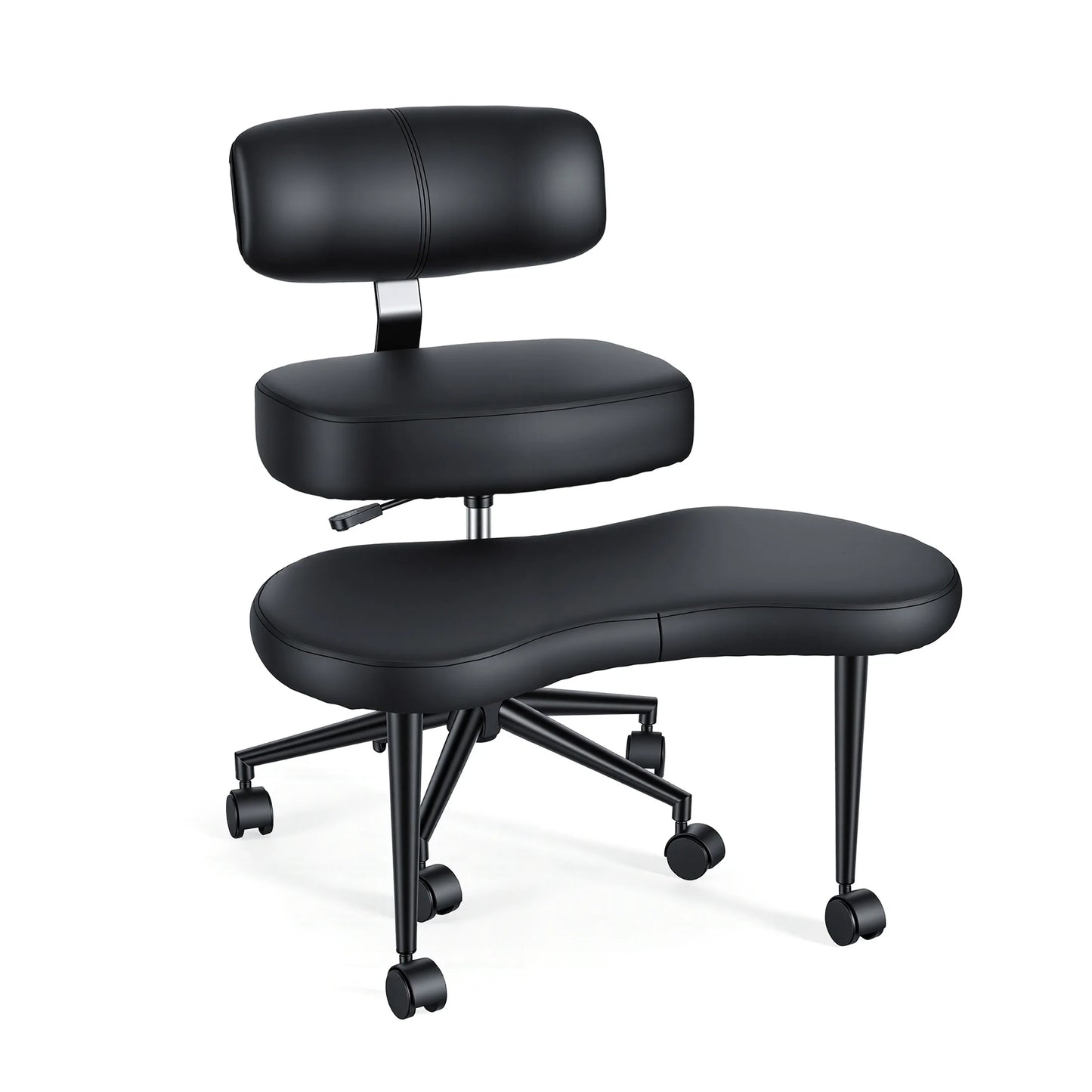 JHK Teddy Fleece Armless Ergonomic Office Chair with Lumbar Support Rolling Swivel Multiple Combination Methods Office Chair