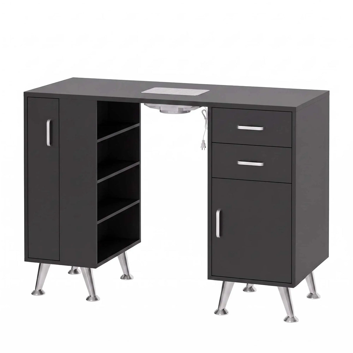 HiMISS Nail Technician Manicure Table With Dust Collector And Storage