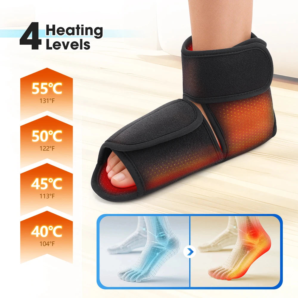 Hailicare Heated Foot And Ankle Massager With Air Compression