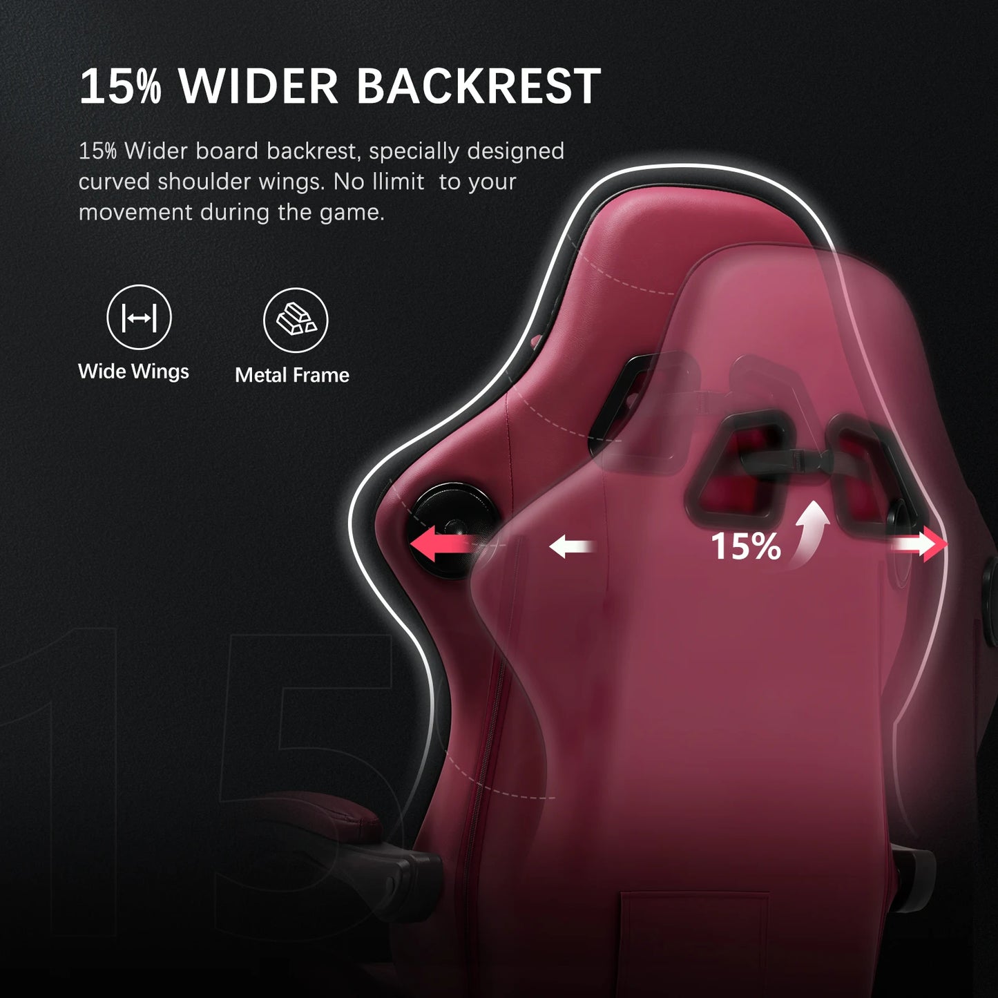 GTPLAYER Ergonomic Faux Leather Gaming Chair With Built In Speakers And Footrest