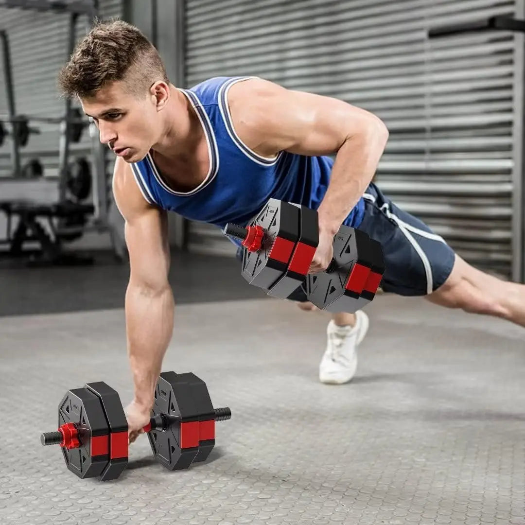 Adjustable Dumbbell To Barbell Set For Home Gym Strength Training