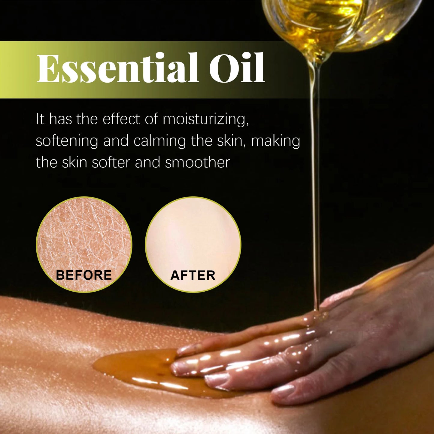 Oceaura Aromatherapy Essential Oil Set for Massage Plant-Based Body Oil to Smooth Skin Relieve Fatigue Moisturize And Relax