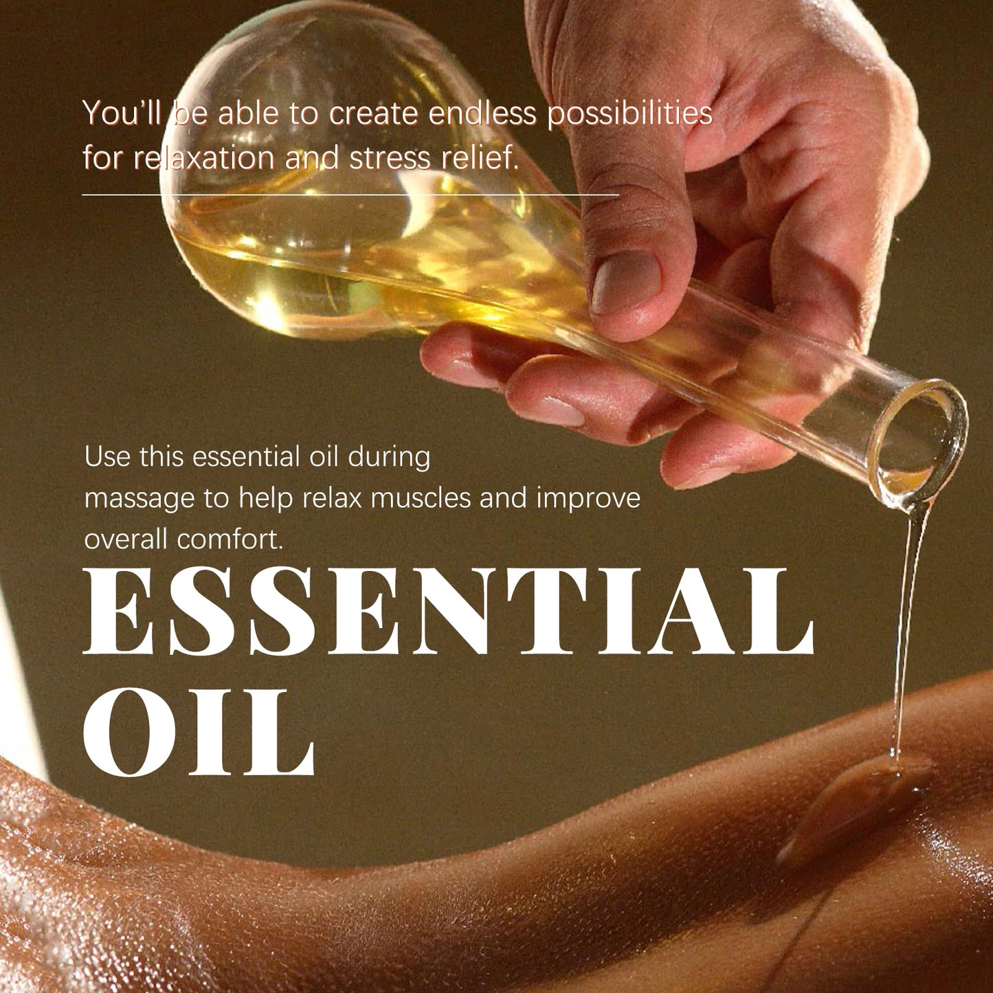 Oceaura Aromatherapy Essential Oil Set for Massage Plant-Based Body Oil to Smooth Skin Relieve Fatigue Moisturize And Relax
