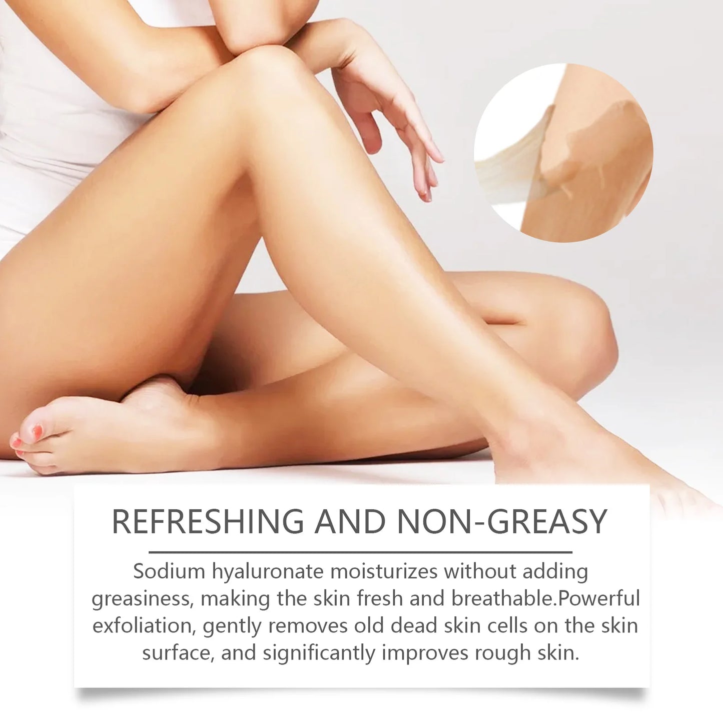 Oceaura 100ml Body Exfoliating Oil for Legs Arms & Hands Moisturizes Brightens & Removes Dark Dead Skin Yellow Peeling Effect