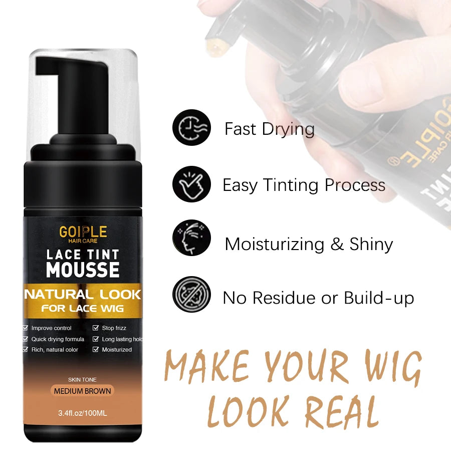 GOIPLE Edge Control Wax Stick Kit for Slick Baby Hair Lace Wig Extensions Adhesive Glue Gel Hair Tool Melting Spray Tint Mousse