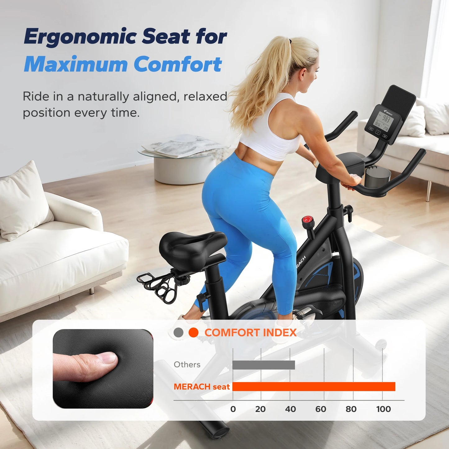 Merach S36 Magnetic Indoor Exercise Bike With App Connectivity