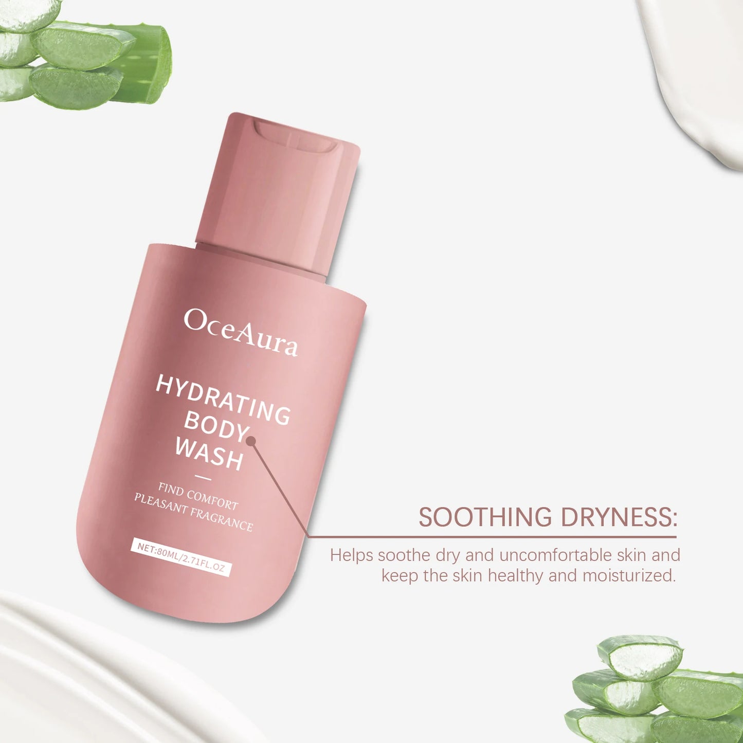 Oceaura 80ml Soothing Body Bathing Lotion Lasting Fresh Fragrance Moisturizing Exfoliate Body Wash Oil Control Clean Dirt Lotion