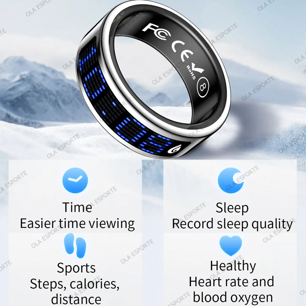 Ola Esporte Smart Ring LED Display Health and Activity Monitor