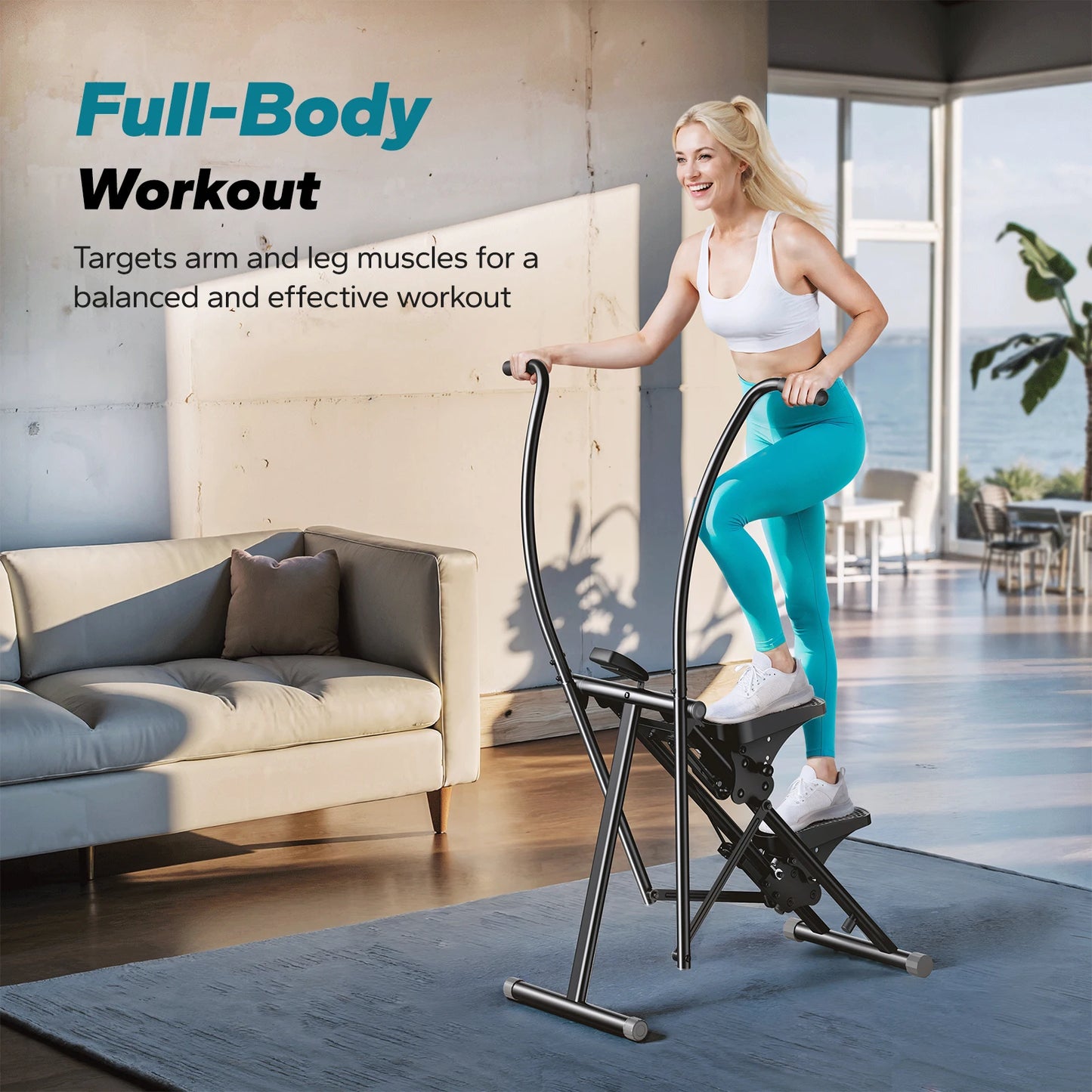 MERACH Stair Stepper Home Gym Full-Body Workout Folding Climber