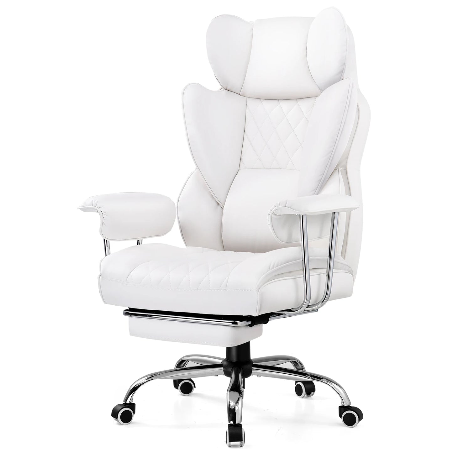 COMHOMA Ergonomic Office Chair With Footrest Pocket Spring Lumbar Support