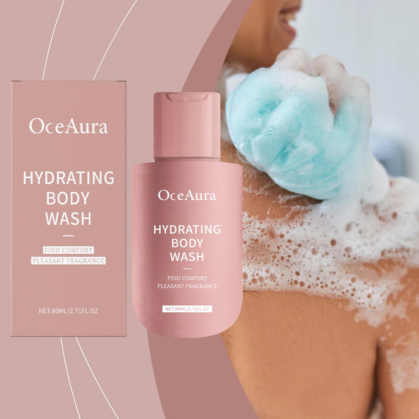 Oceaura 80ml Soothing Body Bathing Lotion Lasting Fresh Fragrance Moisturizing Exfoliate Body Wash Oil Control Clean Dirt Lotion