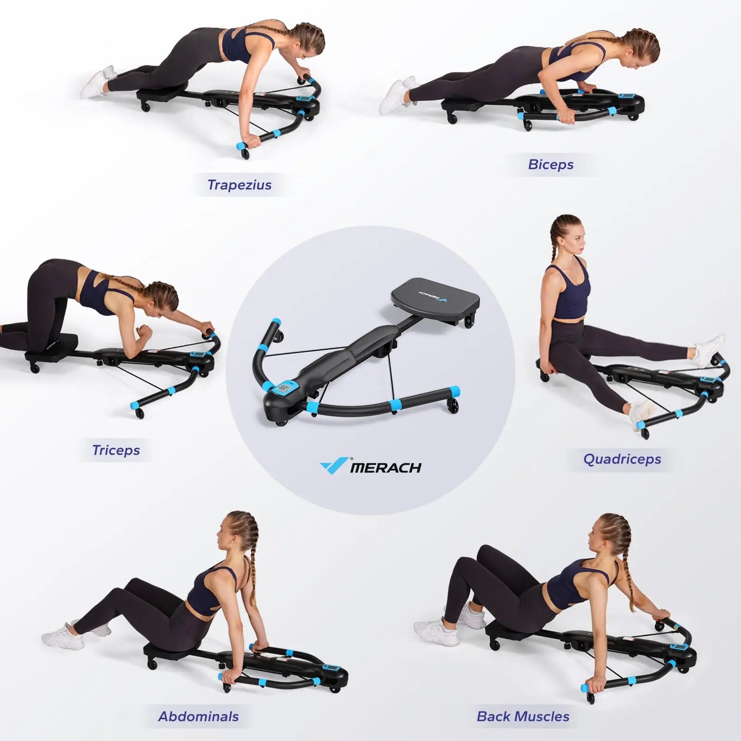 MERACH Core Trainers Ab Machines Rowing For Home Gym