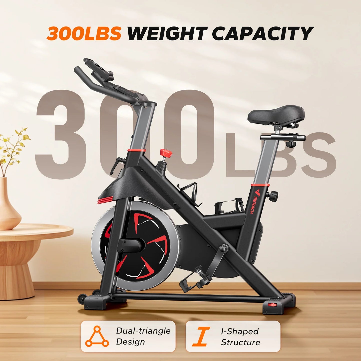 MERACH S38 Indoor Cycling Bike With Bluetooth App Connectivity