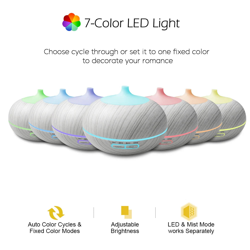Miflame Essential Oil Humidifier Aromatherapy Diffuser With Lights