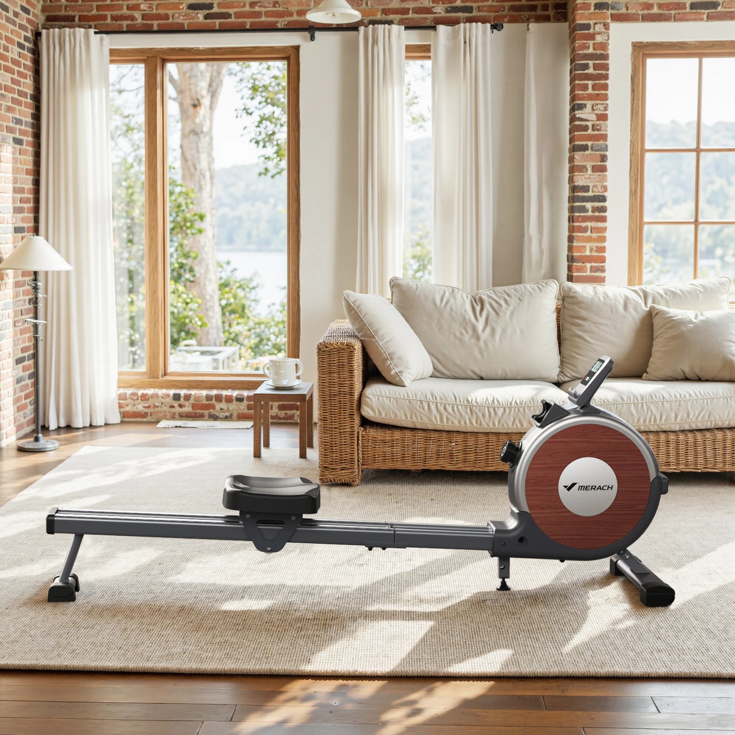MERACH Rowing Machine Magnetic Rower Machine for Home 16 Levels Quiet Resistance Dual Slide Rail Max 350lb Weight Capacity  R02