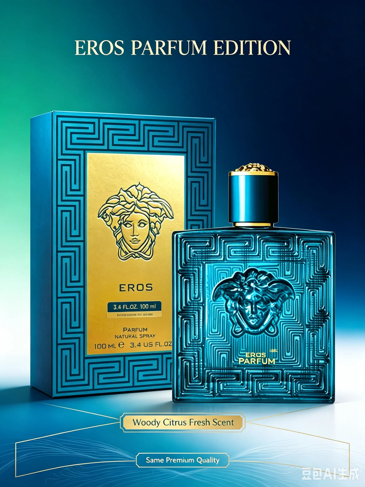 Versace Eros Pour Homme Woody Aromatic Long Lasting Men's Fragrance