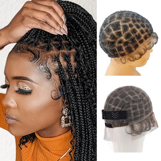 Premium Nylon Wig Cap  for Women ，DIY Weaving，Breathable & Comfortable，Double Full Lace Crochet Wig Cap with Baby Hair