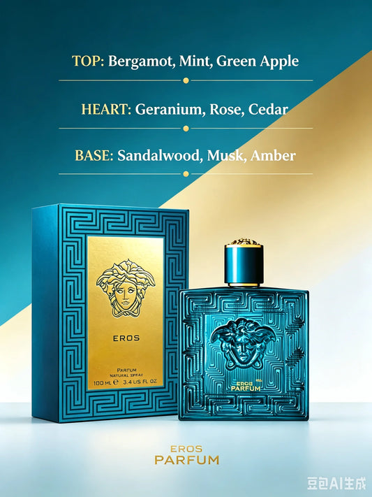 Versace Eros Pour Homme Woody Aromatic Long Lasting Men's Fragrance