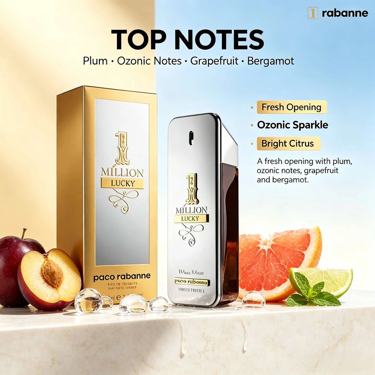 Paco Rabanne 1 Million Lucky Mens Woody Eau De Parfum
