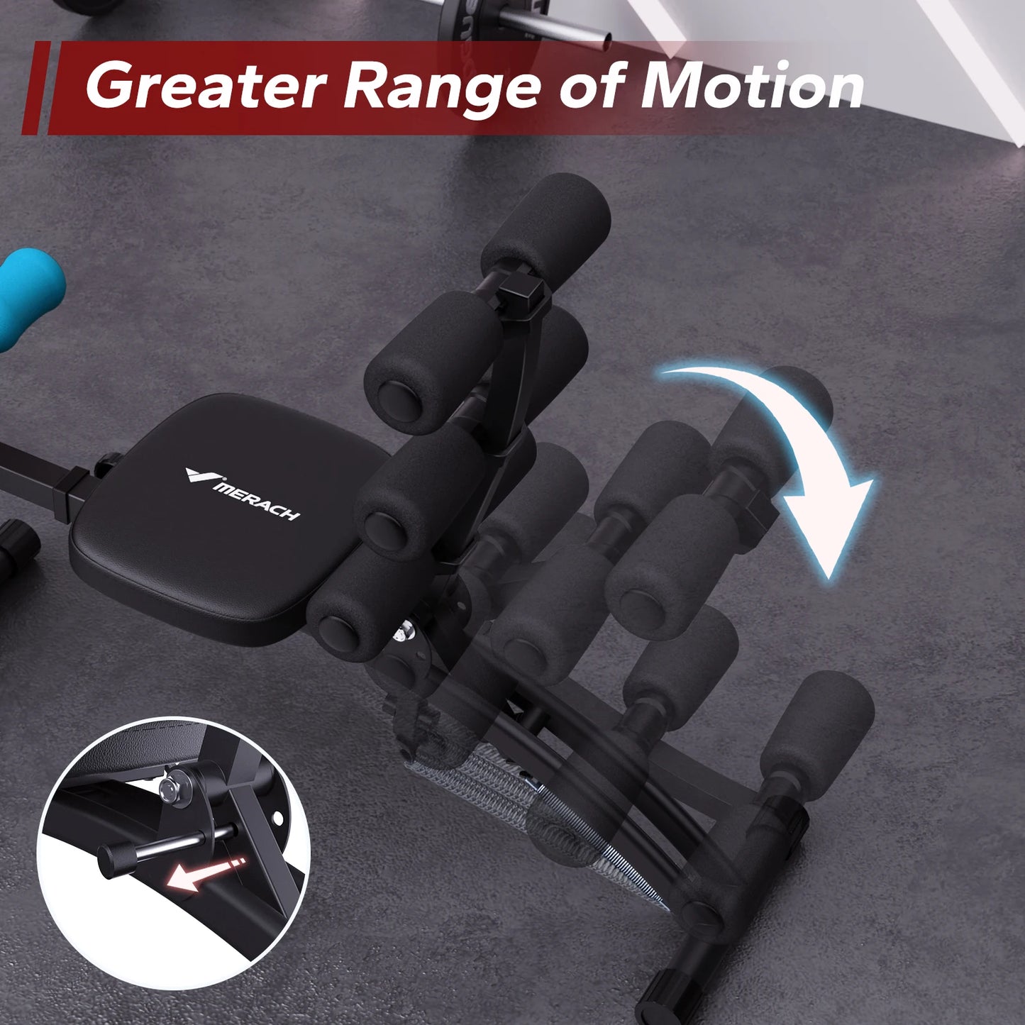 MERACH Ab Machine Multi-Functional Adjustable Ab Trainer Workout Bench for Home Gym Sit Up Machine for Abdominal Exercise Chair