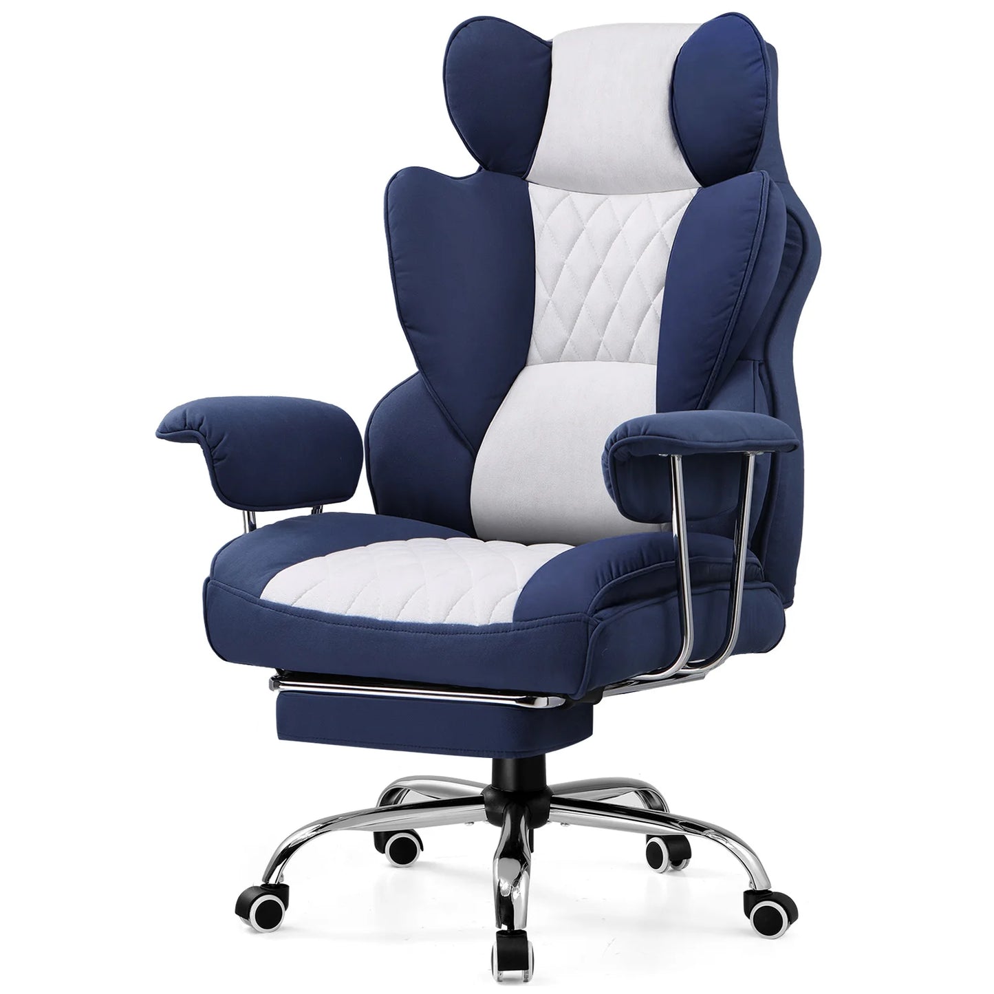 COMHOMA Ergonomic Office Chair With Footrest Pocket Spring Lumbar Support