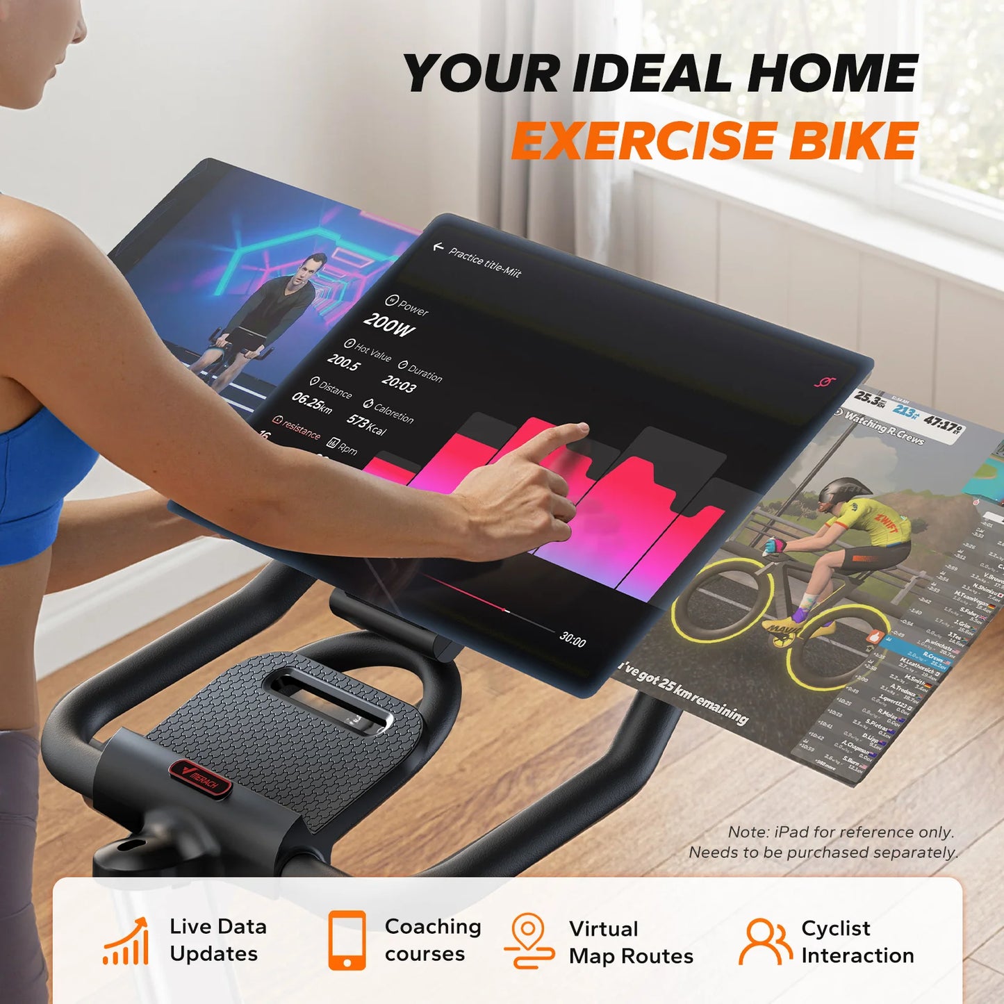 MERACH S38 Indoor Cycling Bike With Bluetooth App Connectivity