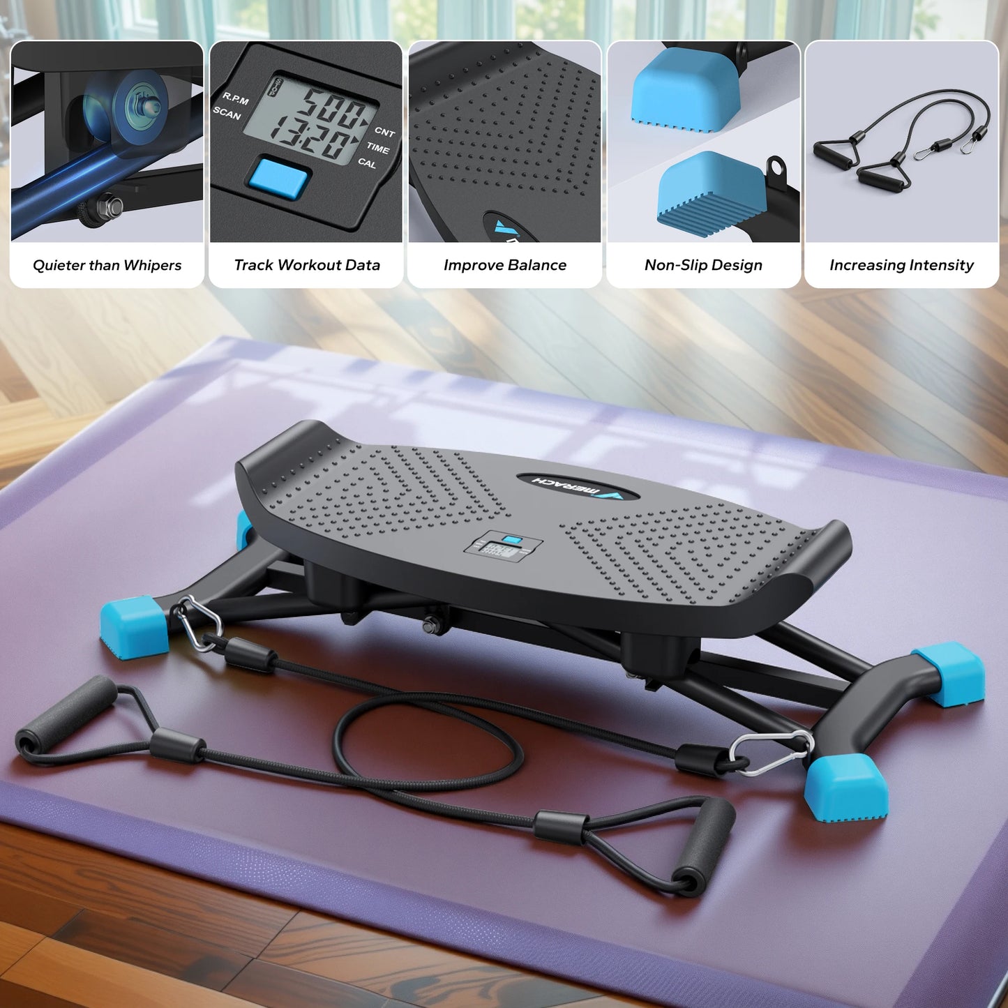 MERACH Ski Machine Full Body Cardio Trainer For Home Fitness