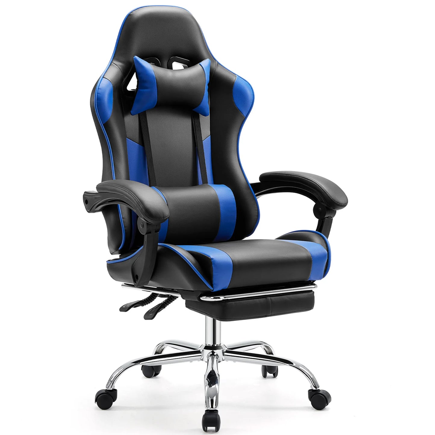 JHK Ergonomic Racing Gaming Chair PU Leather With Headrest Lumbar Support