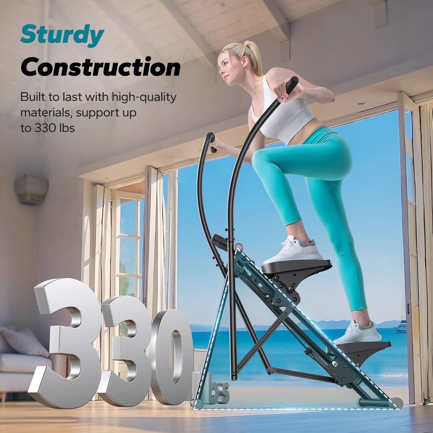 MERACH Stair Stepper Home Gym Full-Body Workout Folding Climber