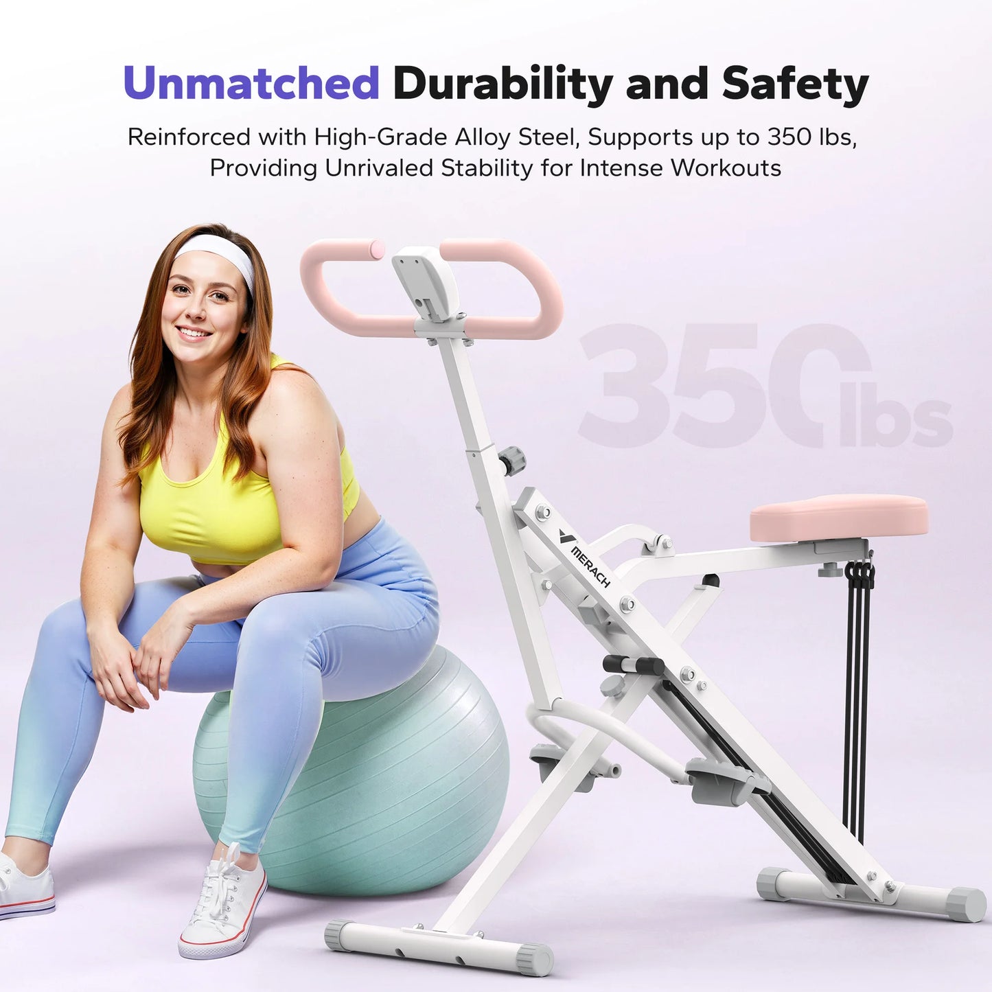 MERACH R07 Squat Machine 2in1 Squat Rowing Machine Easy Setup Foldable Exercise Equipment Glute Trainer Machine Glutes Leg Home Fit