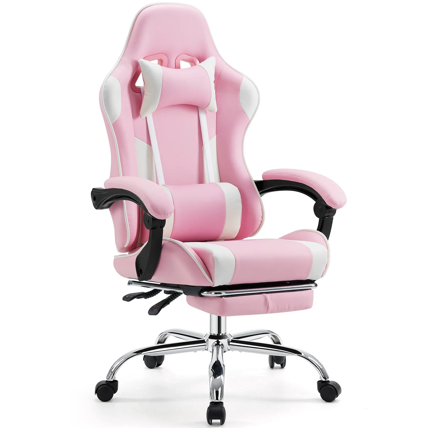 JHK Ergonomic Racing Gaming Chair PU Leather With Headrest Lumbar Support