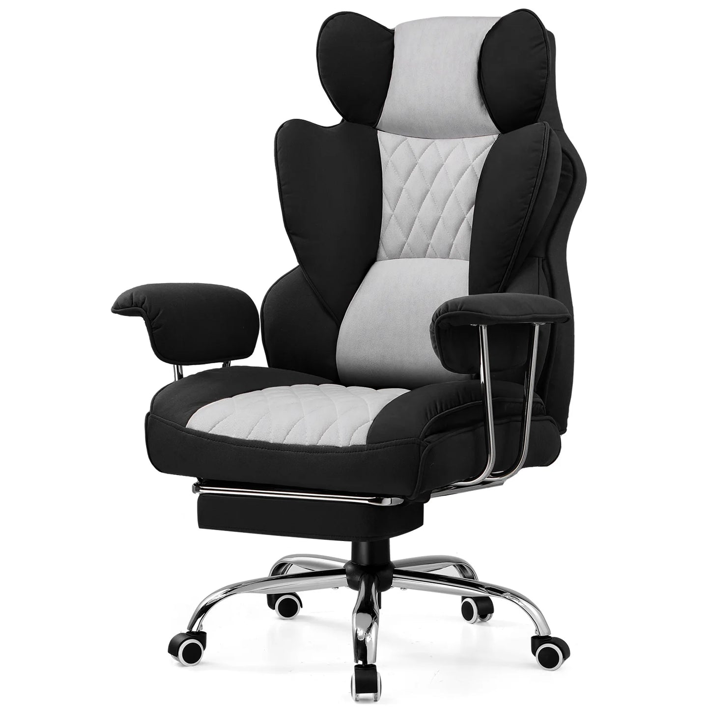 COMHOMA Ergonomic Office Chair With Footrest Pocket Spring Lumbar Support