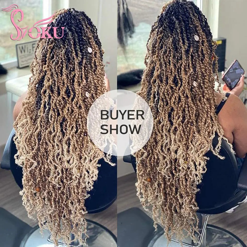 IPARTY Curly Majesty Senegalese Passion Twist Crochet Braiding Hair Extensions