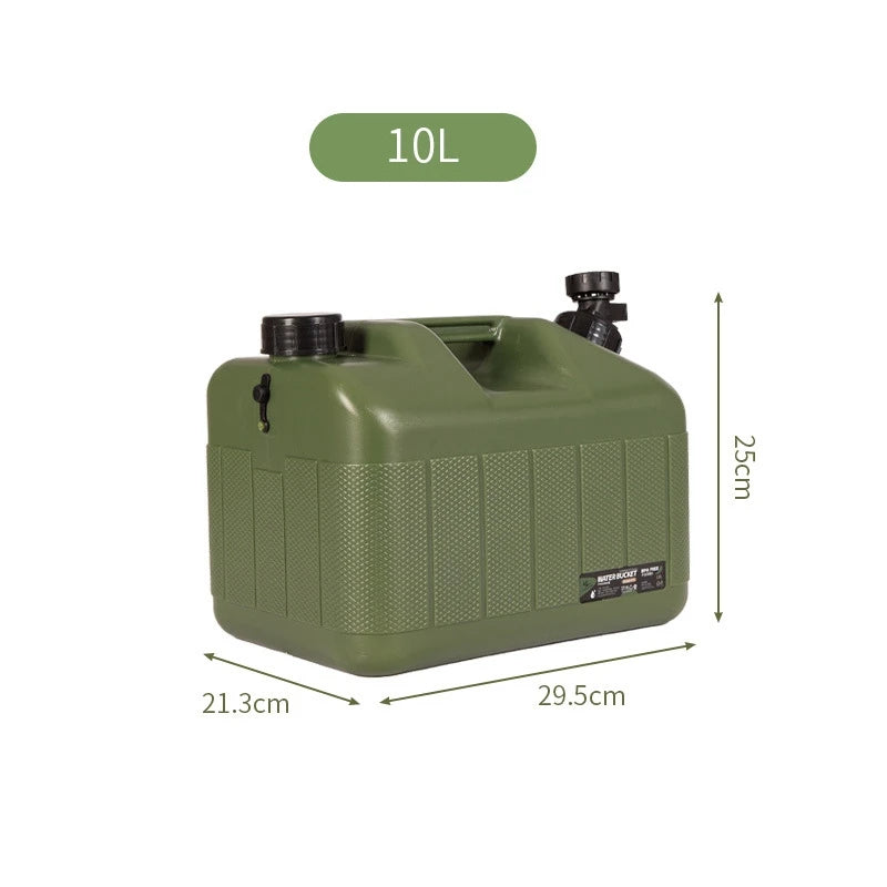 Desert Fox 10L/12L/18L/25L Large Military Green Water Tank Carrier Container with Spigot for Camping Outdoors Hiking Accessories