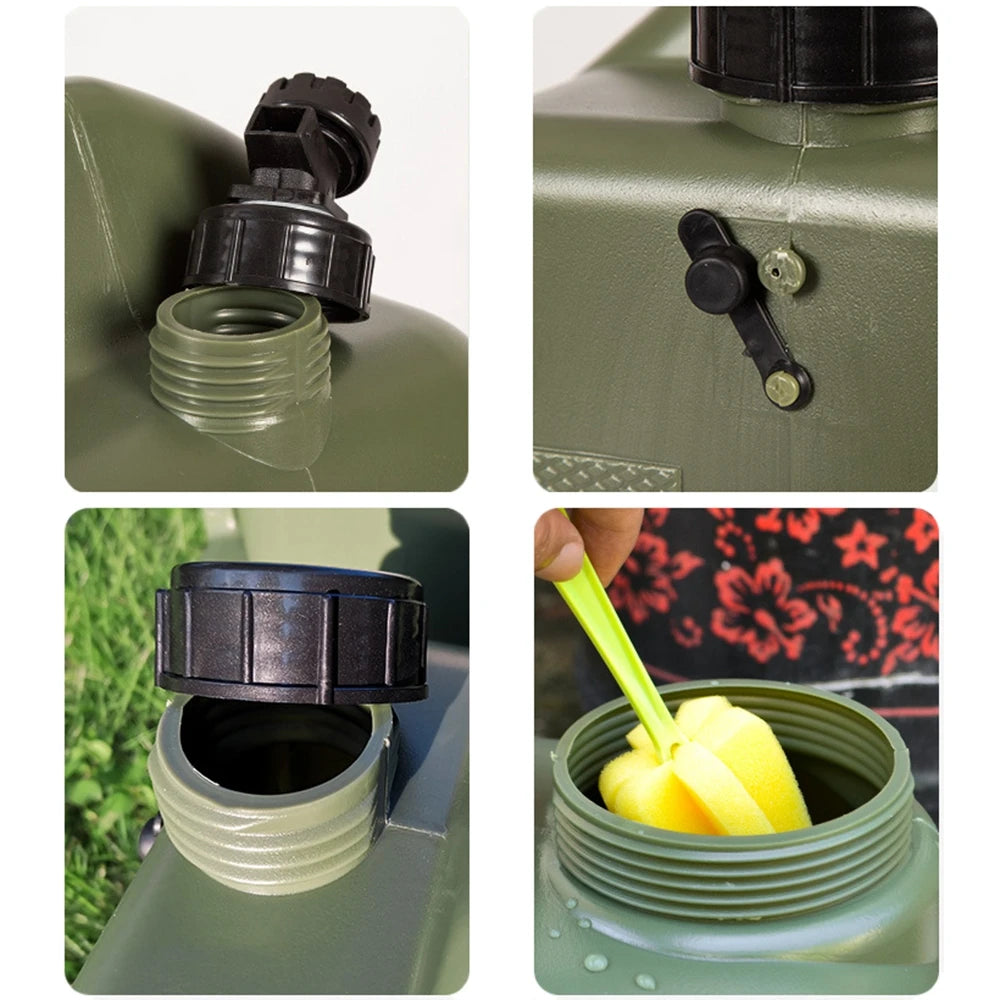 Desert Fox 10L/12L/18L/25L Large Military Green Water Tank Carrier Container with Spigot for Camping Outdoors Hiking Accessories