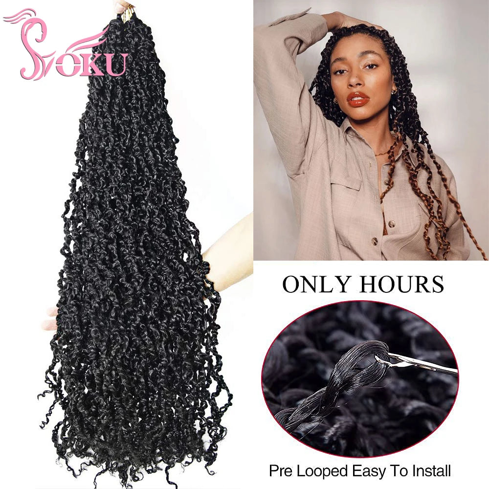 IPARTY Curly Majesty Senegalese Passion Twist Crochet Braiding Hair Extensions