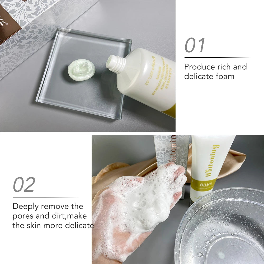 AILKE night women face cream collagen moisturizing whitening brightening anti aging wrinkles all skin sleeping facial care sets