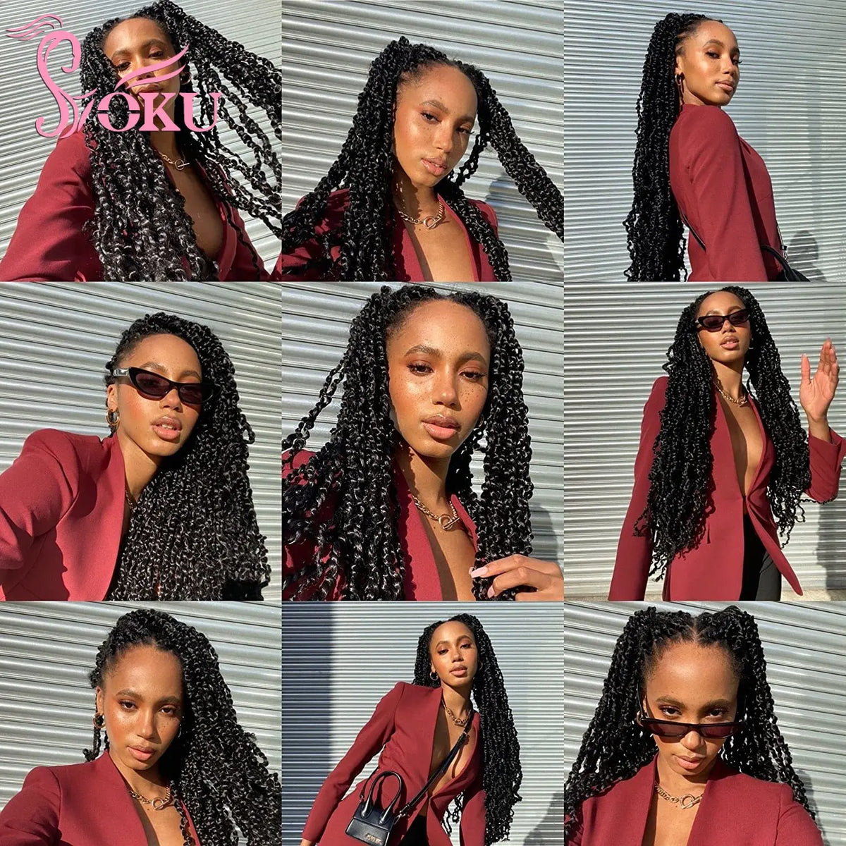IPARTY Curly Majesty Senegalese Passion Twist Crochet Braiding Hair Extensions