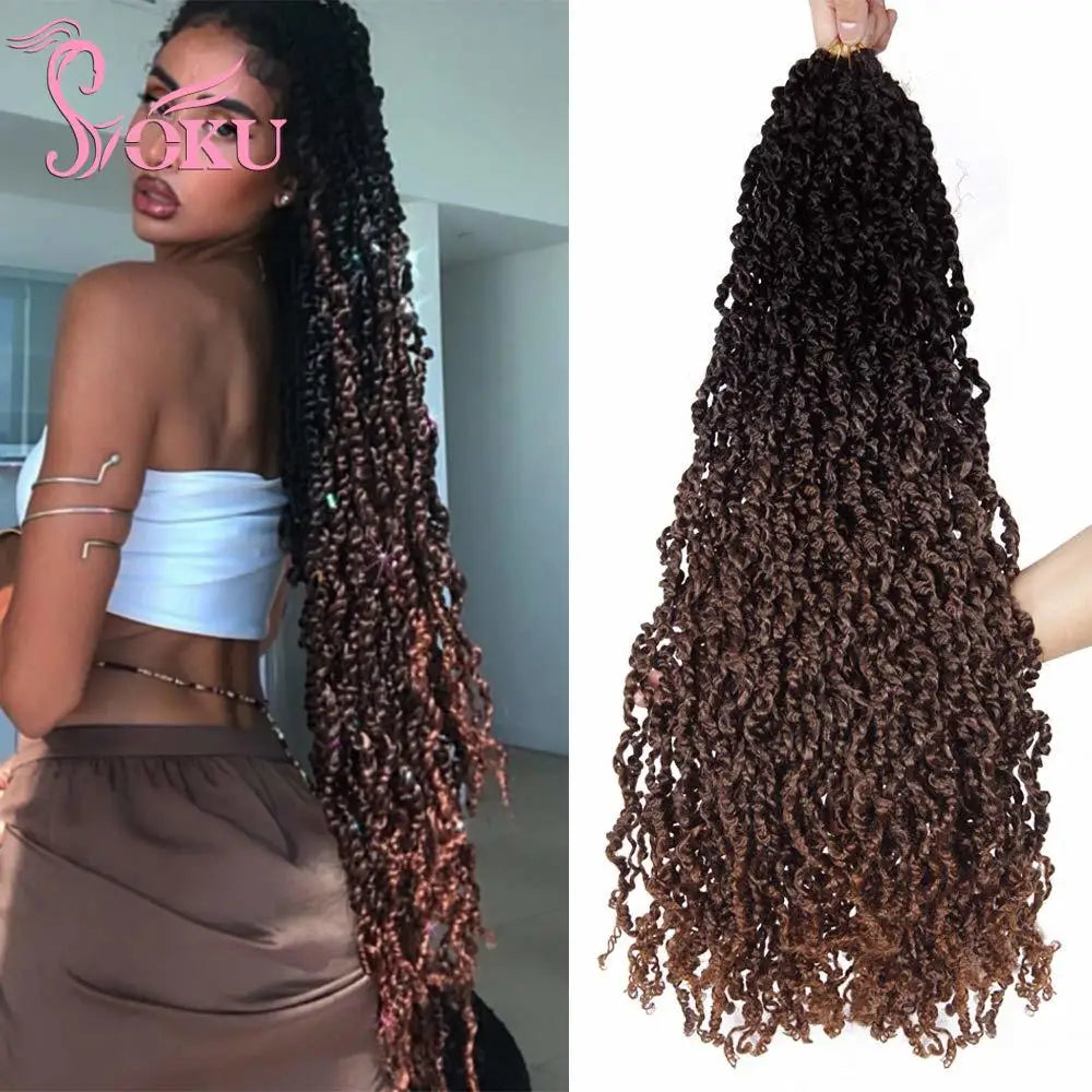 IPARTY Curly Majesty Senegalese Passion Twist Crochet Braiding Hair Extensions